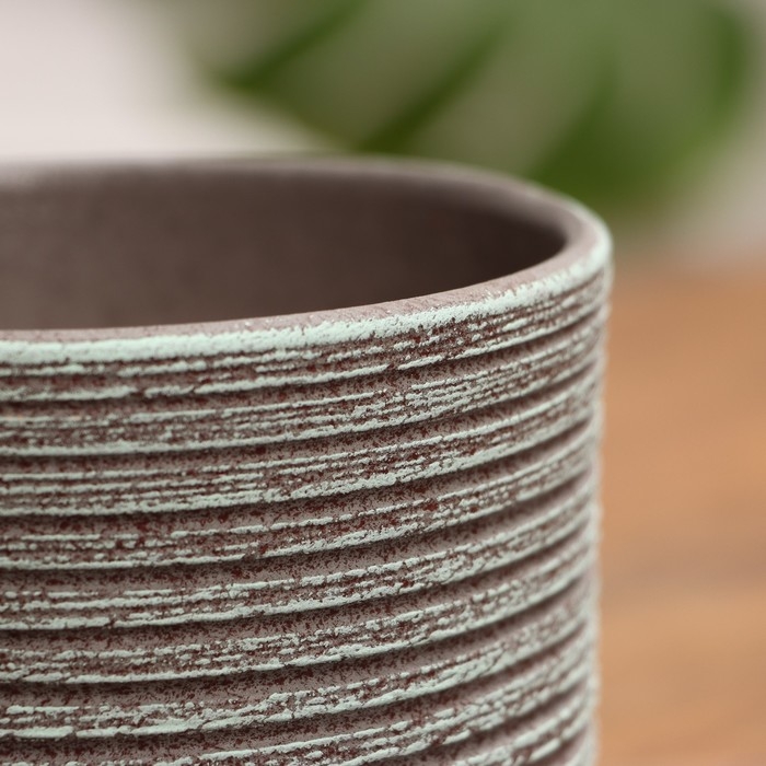Горшок цветочный Горшок цветочный "Лоза" зелено-серый бук №1, 0,8 л