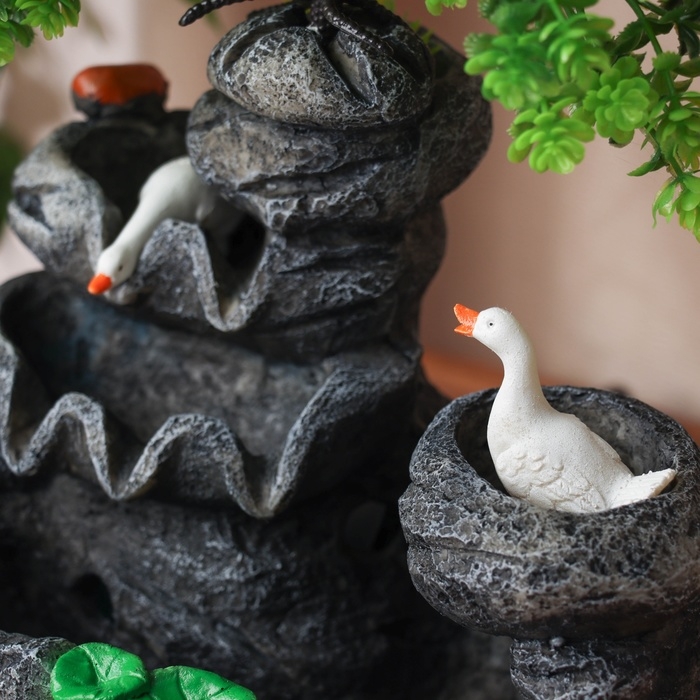 Фонтан Фонтан "Горный цветок под деревом" 27х18 см (с подсветкой, без шарика)