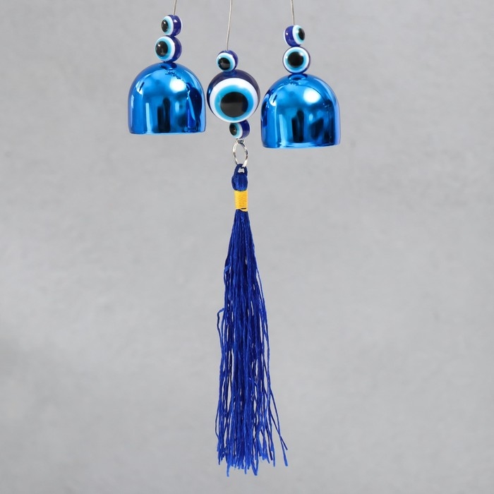 Музыка ветра металл Музыка ветра металл "Три бабочки" от сглаза с кисточкой 2 колокольчика 30 см