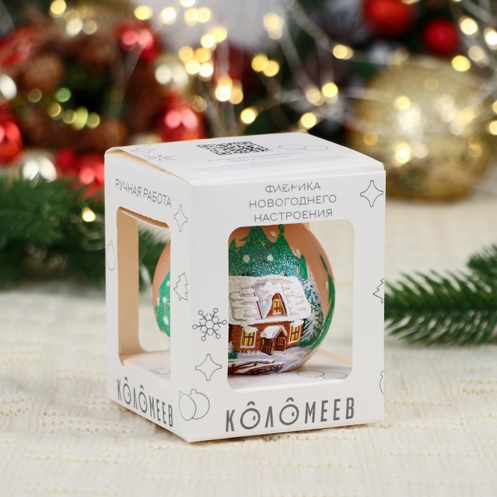 Шар Шар "Пейзаж 1 ", 65 мм., в подарочной упаковке, мультиколор