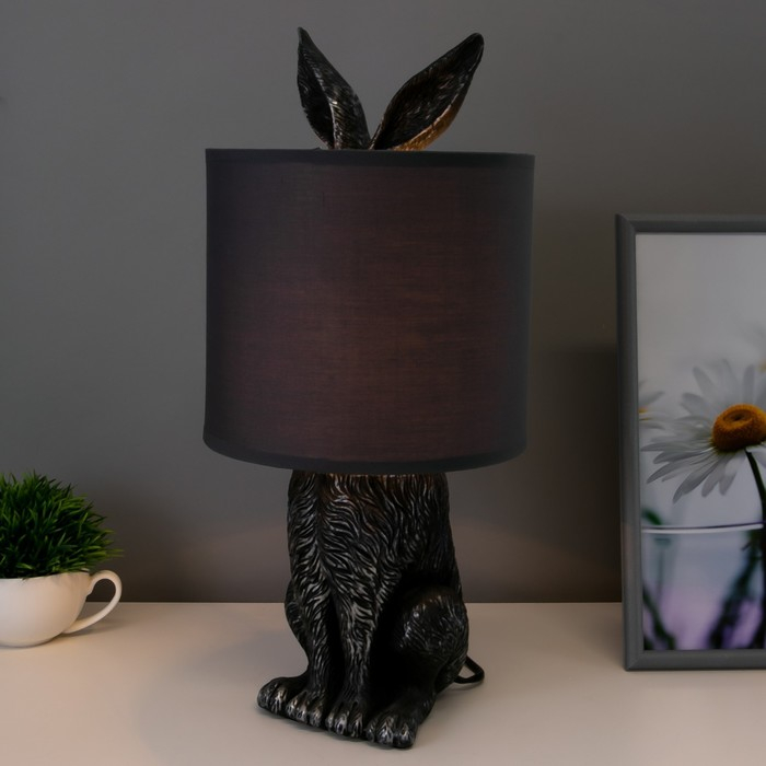 Настольная лампа "Зайчик" E27 40Вт серебро 20х20х43,5 см RISALUX