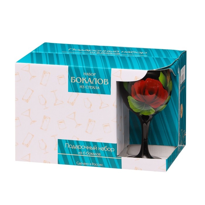 Набор бокалов для вина Набор бокалов для вина "Жостово" 6 шт, 220 мл