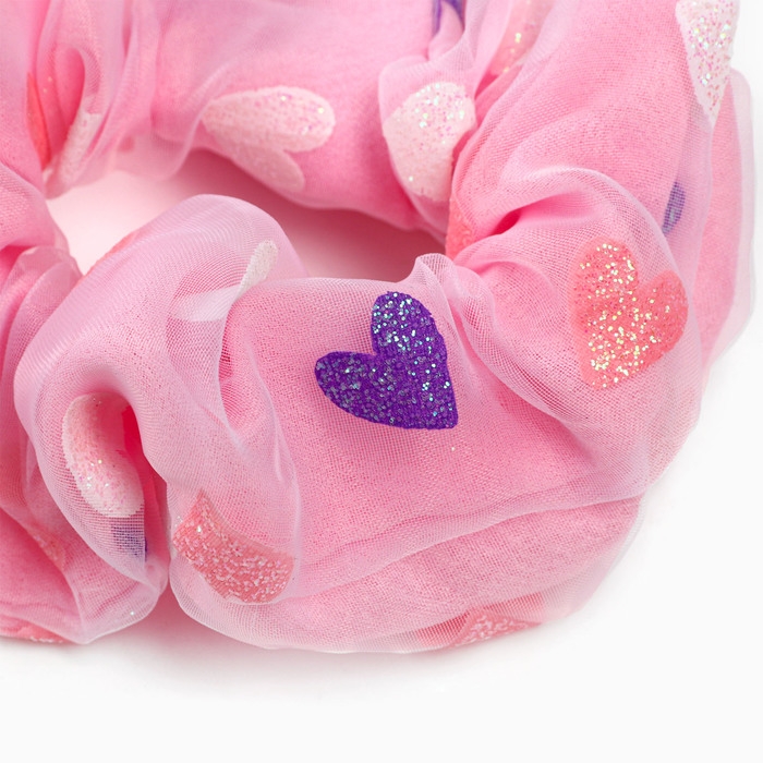 Резинка для волос Резинка для волос "Сердечки", розовая, 11 см, Коты аристократы