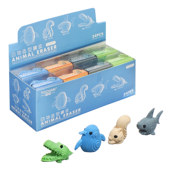 Ластик фигурный Calligrata  Ластик фигурный Calligrata "Зверушки", МИКС