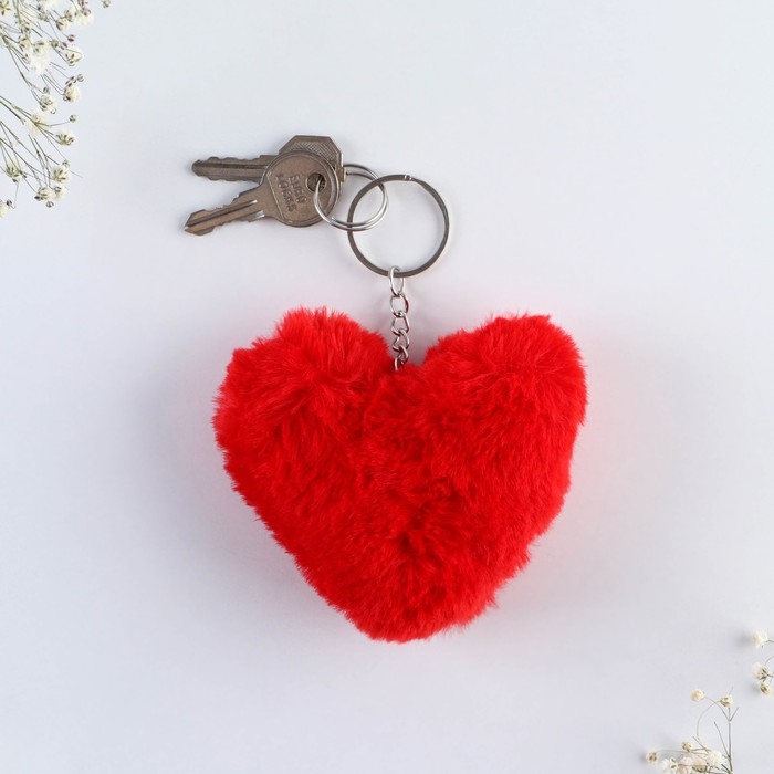 Брелок для ключей пушистик, детский, сердечко &laquo;Для тебя&raquo;, 9 х 10 см