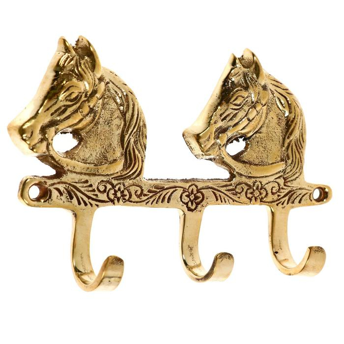 Ключница Ключница "Кони" латунь 14х9х3 см