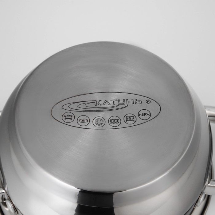 Набор кастрюль «Гретта», 3 предмета: 1,6 л, 2,2 л, 3,2 л, капсульное дно, индукция Набор кастрюль «Гретта», 3 предмета: 1,6 л, 2,2 л, 3,2 л, капсульное дно, индукция