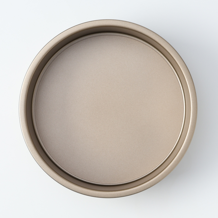 Форма для выпечки Доляна &laquo;Круг. Рэнди&raquo;, 21,5&times;6,5 см, съёмное дно, антипригарное покрытие, цвет золотой