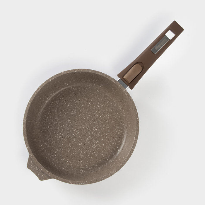 Сковорода «Гранит Brown», d=22 см, антипригарное покрытие, съёмная ручка, цвет МИКС Сковорода «Гранит Brown», d=22 см, антипригарное покрытие, съёмная ручка, цвет МИКС