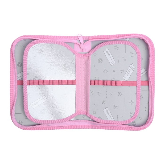 Пенал 3 секции, вкладка внутри, 140 х 210 х 40 мм, тканевый, Calligrata TOP Block  Пенал 3 секции, вкладка внутри, 140 х 210 х 40 мм, тканевый, Calligrata TOP Block "Котенок"