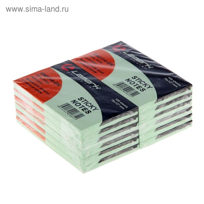 Блок с липким краем Lamark Pastel, 127 x 76 мм, 100 листов, зелёный Блок с липким краем Lamark Pastel, 127 x 76 мм, 100 листов, зелёный