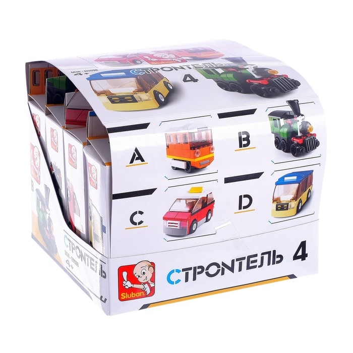 Конструктор &laquo;Городской транспорт&raquo;, 59 деталей, 4 вида, МИКС