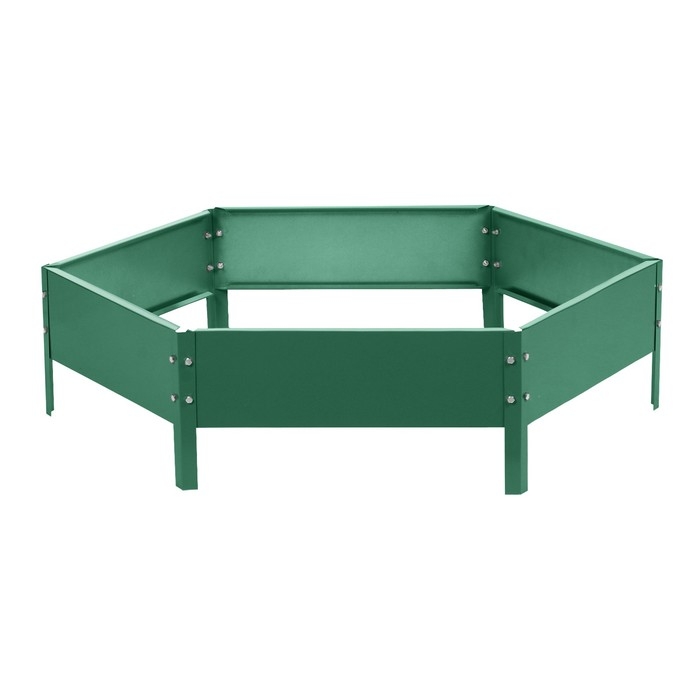 Клумба оцинкованная, d = 100 см, h = 15 см, зелёная, Greengo Клумба оцинкованная, d = 100 см, h = 15 см, зелёная, Greengo