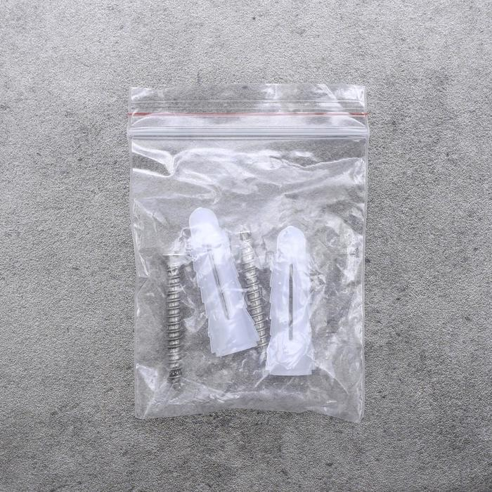 Держатель для зубных щёток настенный, Accoona A11004, 2 стакана, стекло, цвет хром Держатель для зубных щёток настенный, Accoona A11004, 2 стакана, стекло, цвет хром