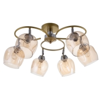 Люстра "Нова" 6x60Вт E27 шампань 68х68х26 см BayerLux