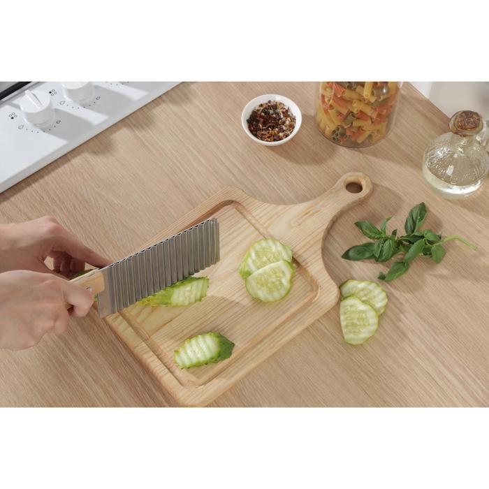 Нож для фигурной резки Доляна, 27×6 см, цвет серебристый Нож для фигурной резки Доляна, 27×6 см, цвет серебристый