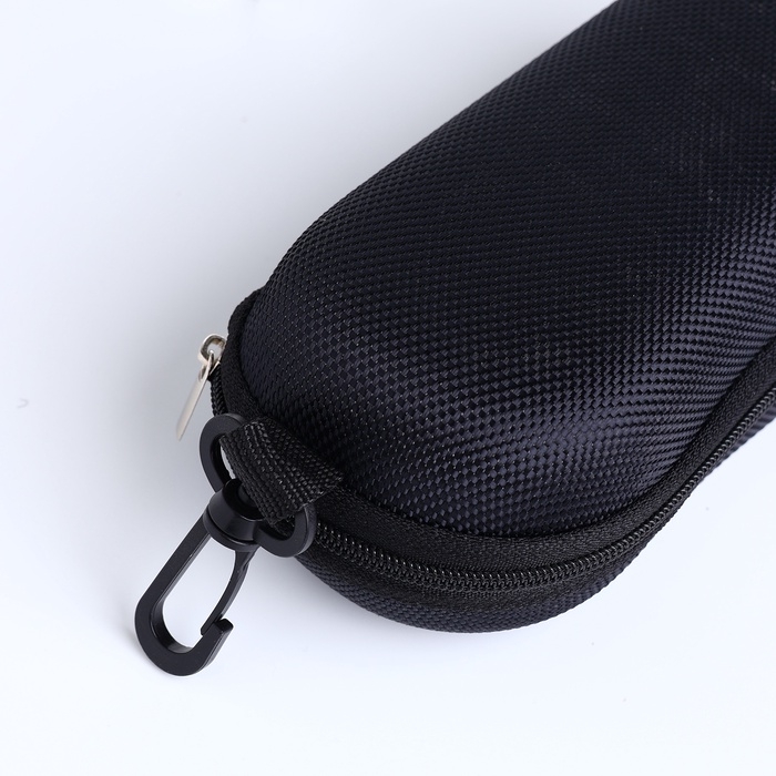 Футляр для очков на молнии, длина 16 см, цвет чёрный Футляр для очков на молнии, длина 16 см, цвет чёрный
