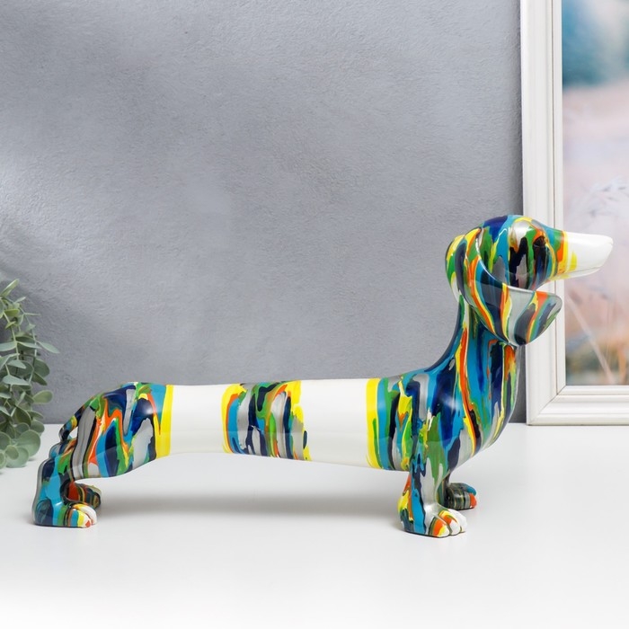 Сувенир полистоун Сувенир полистоун "Такса" подтёки краски 22,5х11х43 см