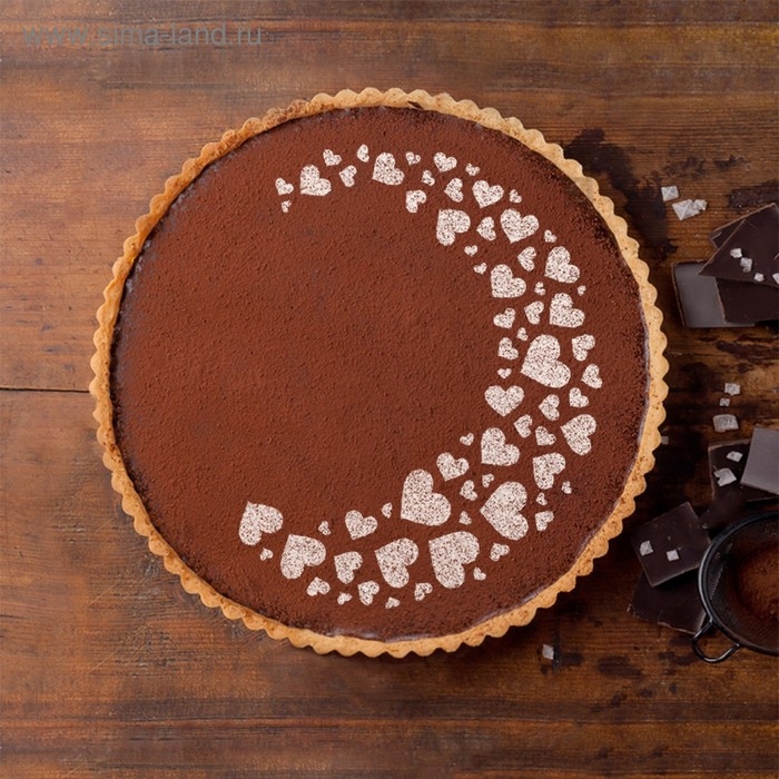 Трафарет кондитерский для украшения выпечки, 2 шт, 23×23 см Трафарет кондитерский для украшения выпечки, 2 шт, 23×23 см