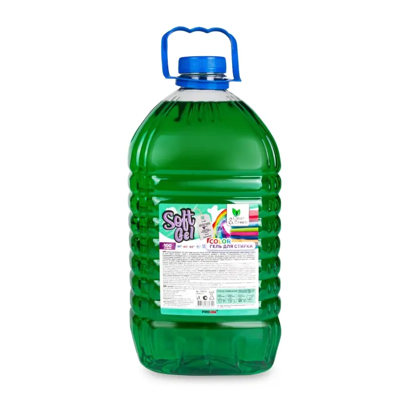 Гель для стирки "Soft Gel" для цветных тканей (концентрат) 5 л. (ПЭТ) Clean&Green CG8270