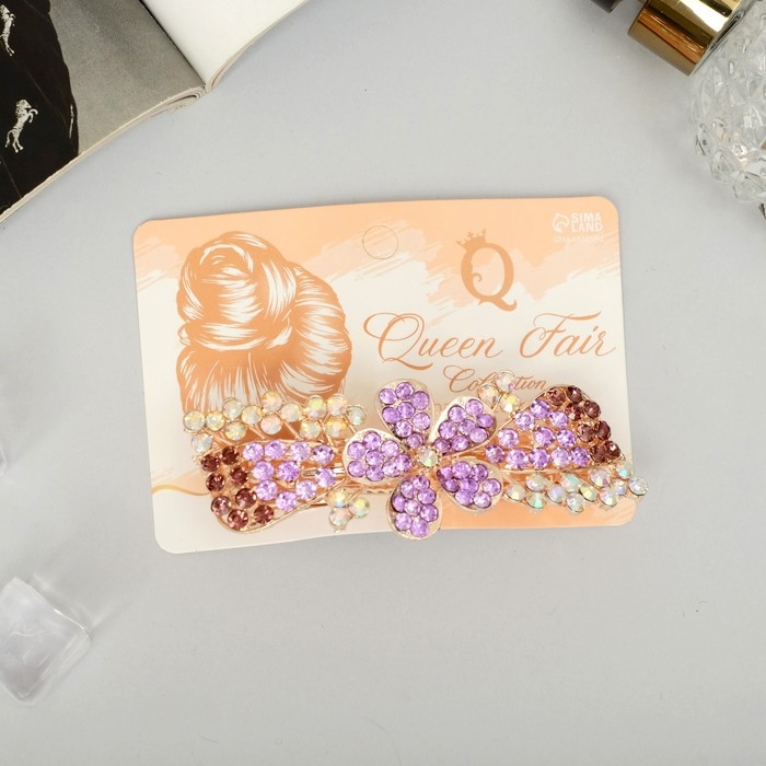 Заколка-автомат для волос Заколка-автомат для волос "Сильвия" цветок, 9 см