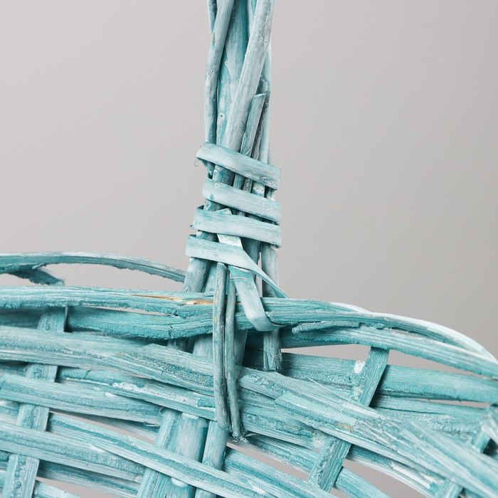 Набор корзин плетёных, 3 шт, 38x17x42 см, зеленый Набор корзин плетёных, 3 шт, 38x17x42 см, зеленый