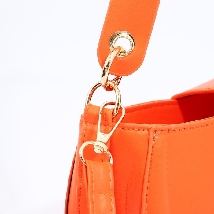 Сумка-багет на молнии, цвет оранжевый Сумка-багет на молнии, цвет оранжевый