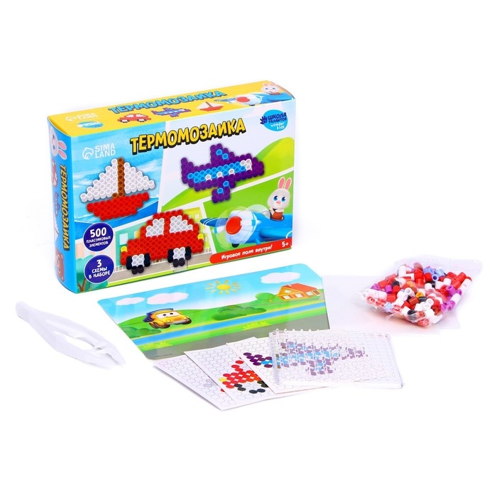 Термомозаика «Весёлый транспорт» с игровым полем Термомозаика «Весёлый транспорт» с игровым полем