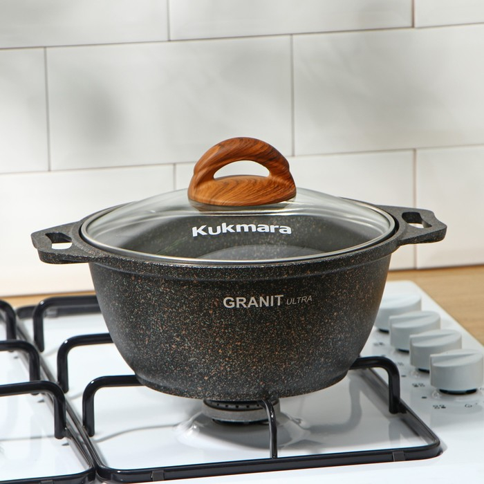 Кастрюля Granit ultra, 2 л, d=22.5 см, h=15.5 см, антипригарное покрытие, цвет коричневый Кастрюля Granit ultra, 2 л, d=22.5 см, h=15.5 см, антипригарное покрытие, цвет коричневый