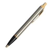 Ручка шариковая Parker IM Core K321 Brushed Metal GT M, корпус из латуни, синие чернила