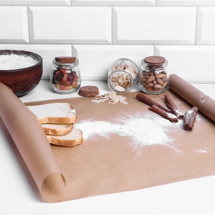 Бумага для выпечки силиконизированная, коричневая 38 х 6 м Бумага для выпечки силиконизированная, коричневая 38 х 6 м