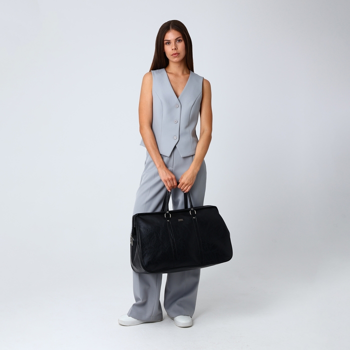 Сумка дорожная на молнии, цвет чёрный Сумка дорожная на молнии, цвет чёрный