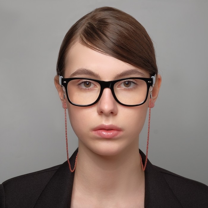 Цепочка для очков «Эстетика» №32, цвет красно-серебристый, 70 см Цепочка для очков «Эстетика» №32, цвет красно-серебристый, 70 см