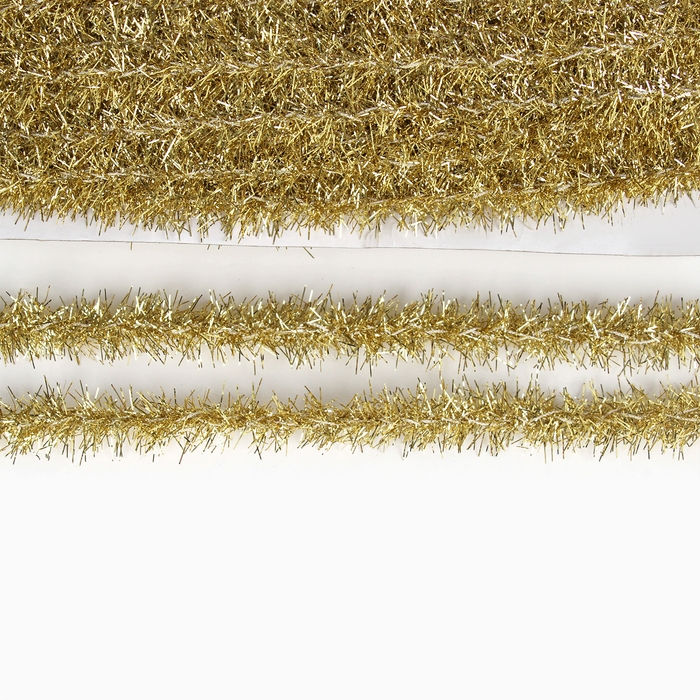 Тесьма в виде мишуры золотая 1,5 см, в упаковке 25 метров Тесьма в виде мишуры золотая 1,5 см, в упаковке 25 метров