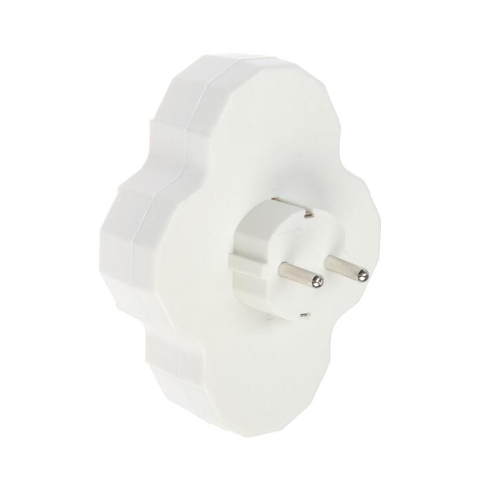 Разветвитель, 4 розетки, 16А, с з/к, белый Разветвитель, 4 розетки, 16А, с з/к, белый