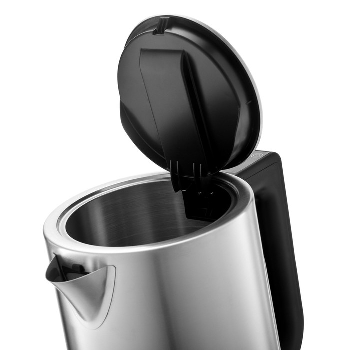 Чайник электрический BRAYER BR1060, металл, 1.7 л, 2200 Вт, автоотключение, серебристый