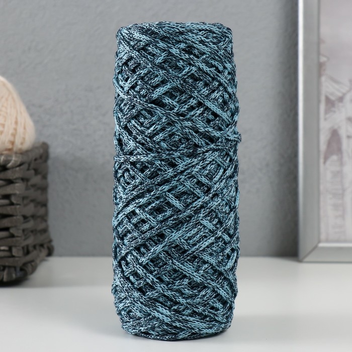 Шнур для вязания 35% хлопок,65% полипропилен 3 мм 85м/160±10 гр (Нэйви/небесный) Шнур для вязания 35% хлопок,65% полипропилен 3 мм 85м/160±10 гр (Нэйви/небесный)