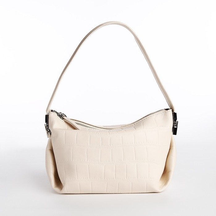 Сумка-багет на молнии, цвет белый Сумка-багет на молнии, цвет белый