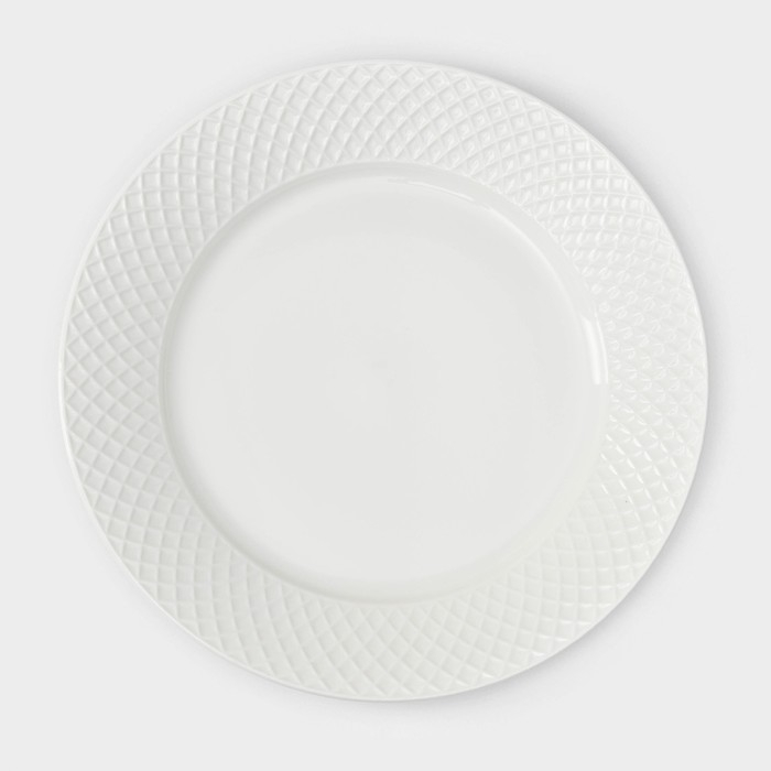 Набор тарелок обеденных фарфоровых Wilmax «Юлия Высоцкая», 6 предметов: d=25,5 см, цвет белый Набор тарелок обеденных фарфоровых Wilmax «Юлия Высоцкая», 6 предметов: d=25,5 см, цвет белый