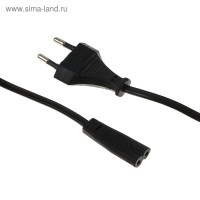 Кабель питания Cablexpert PC-184/2-1.8M, CEE 7/16 - C7, 2-pin, 2.5 А, 1.8 м, черный