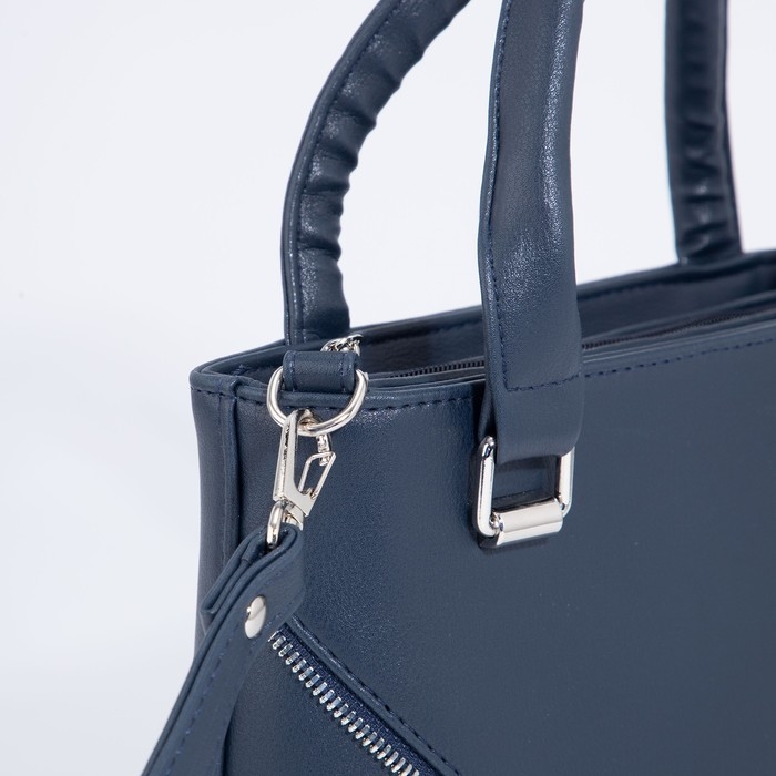 Сумка-тоут Сумка-тоут "Оливи" на молнии, цвет синий