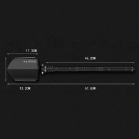 Лопата многофункциональная 7в1 в чехле, 67 см, черная