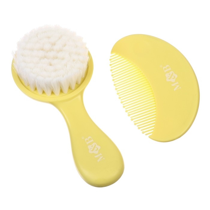Набор детских расчесок, 2 шт., цвет желтый Набор детских расчесок, 2 шт., цвет желтый