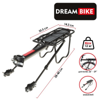 Багажник Dream Bike 26"-29" HS-022, на подседельную трубу, алюминий, цвет чёрный