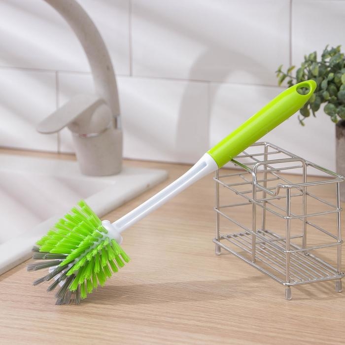 Щётка для посуды Доляна Green day, двойная, 29 см Щётка для посуды Доляна Green day, двойная, 29 см