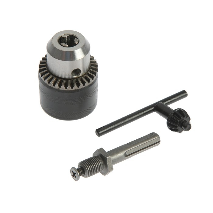 Патрон для дрели ТУНДРА, М12 х 1.25, 1.5 - 13 мм + переходник на SDS-plus Патрон для дрели ТУНДРА, М12 х 1.25, 1.5 - 13 мм + переходник на SDS-plus