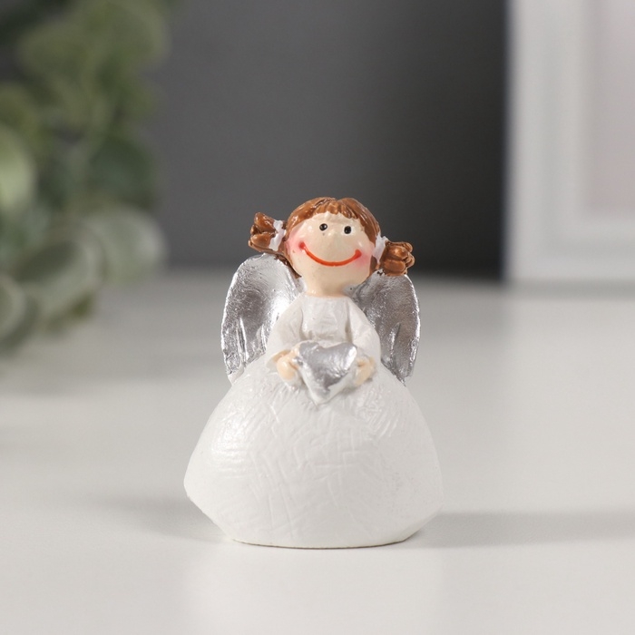 Сувенир полистоун Сувенир полистоун "Девочка ангел с двуми хвостиками" МИКС 2,6х4х5,5 см