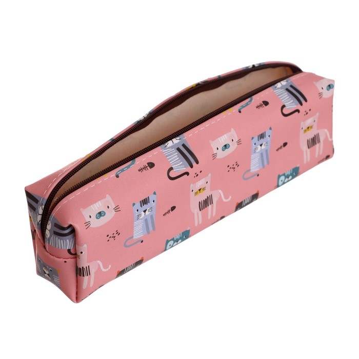 Пенал школьный на молнии Пенал школьный на молнии "Кошки/Собачки", МИКС