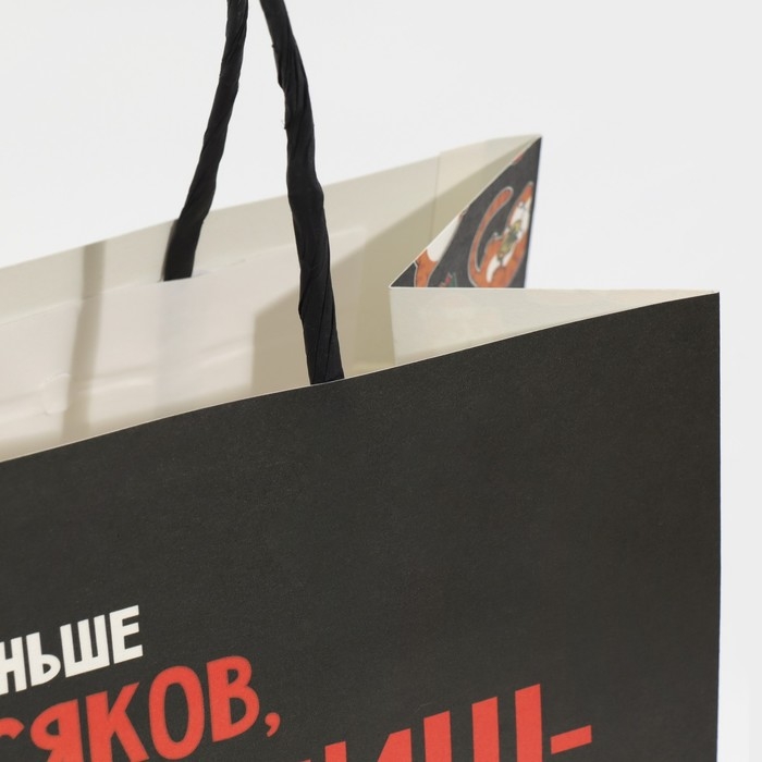 Пакет подарочный новогодний «Косяки наше всё», 22 х 22 х 11 см, Новый год