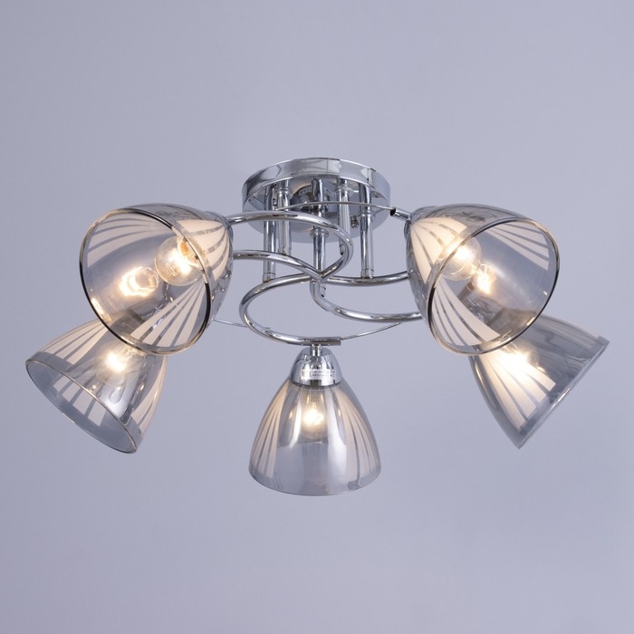 Люстра Люстра "Поли" 5х60Вт Е27 Хром 58х58х24см